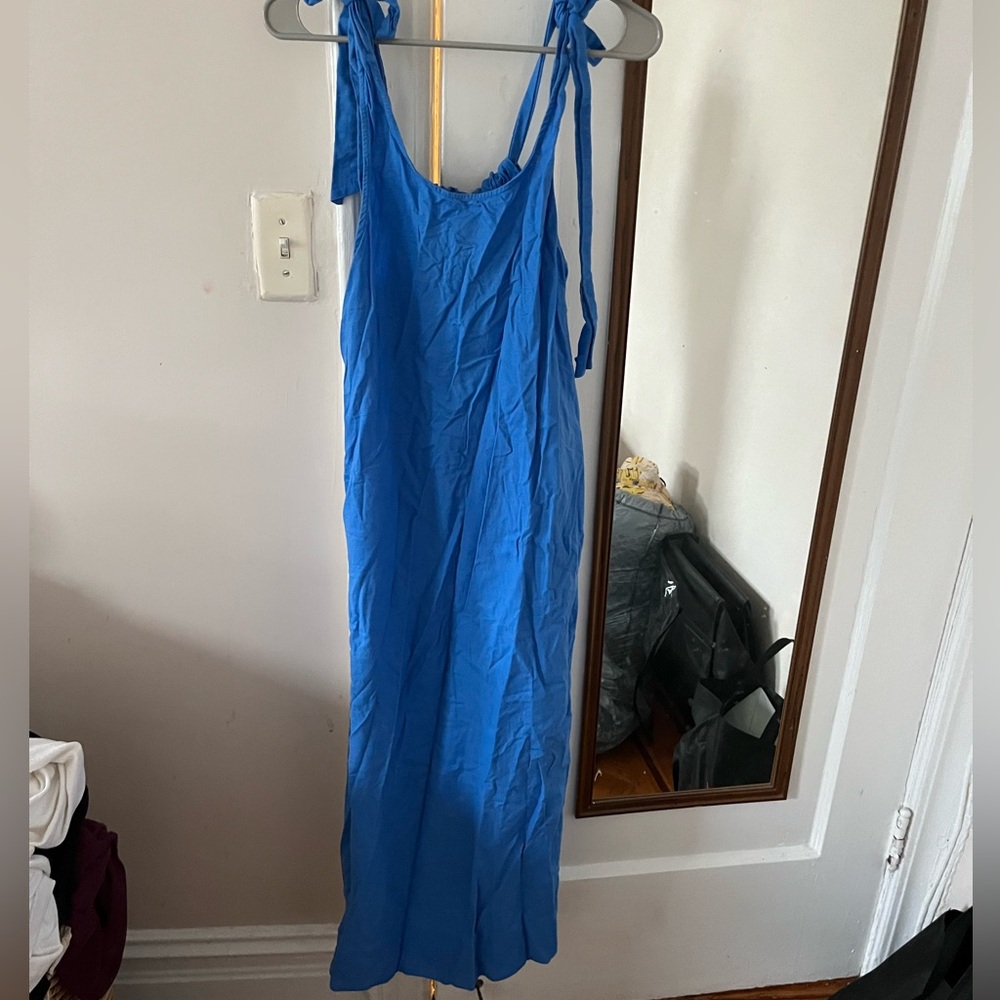 Blue Women's Tie-Shoulder Mila Mae Maxi Dress